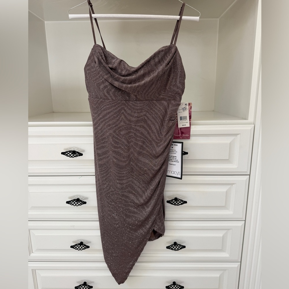 Emerald Sundae Asymmetrical Brown Dress